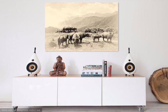VIETNAM STORIES 21. Vietnam Prints, Sapa Mountains, Water Buffalo, Travel Photography, Giclee Print, Limited Edition