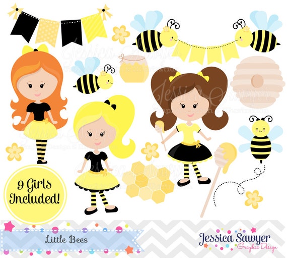 Download INSTANT DOWNLOAD Bee Clipart Sweet Honey Bee Clipart with
