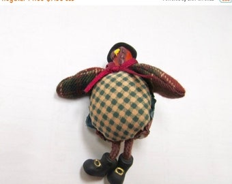 ON SALE Hand Made Stuffed Thanksgiving Turkey Pin Item K # 1199