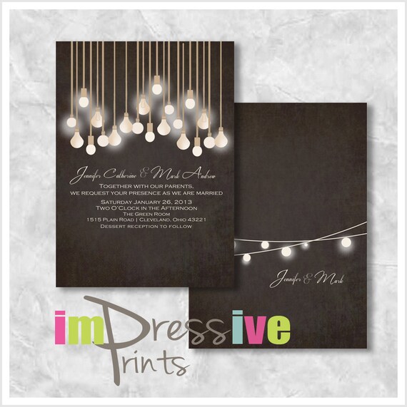 Items similar to Light Up Wedding Invitation on Etsy