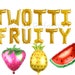 TWOTTI FRUITY Balloons Twotti Fruity Letters / Large Fruit Balloons Watermelon Strawberry Pineapple Tutti Frutti Luau Party Twotti Frutti