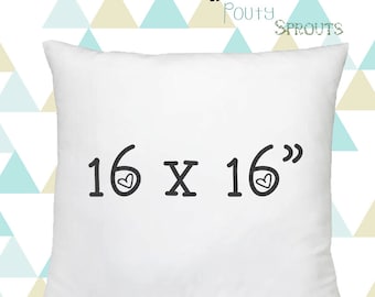 Faux Down Pillow Inserts, Soft Throw Pillows, Pillow Cushions, Couch Pillows, Throw Pillow Inserts, 16x16"