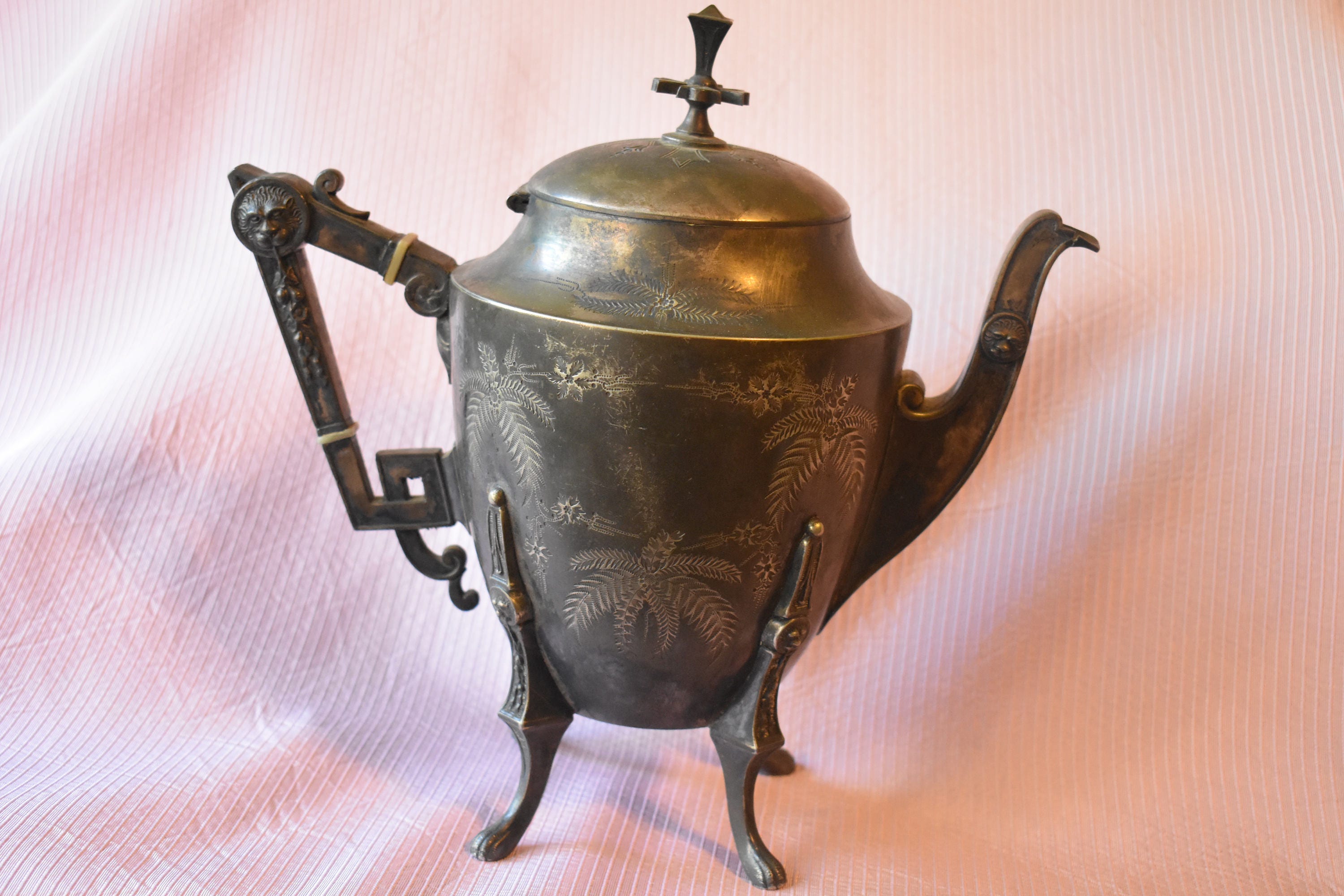 1877 Meriden B Company Silver Plate Teapot