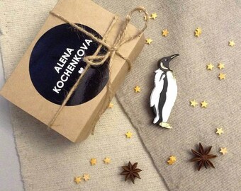 Penguin Bird Brooch - Laser Cut Penguin - Acrylic Brooch Penguin - Jewelry Penguin Bird - Plexiglas - Handmade - Barnaul