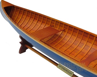 24" Handcrafted Peterborough Canoe - Dark Blue