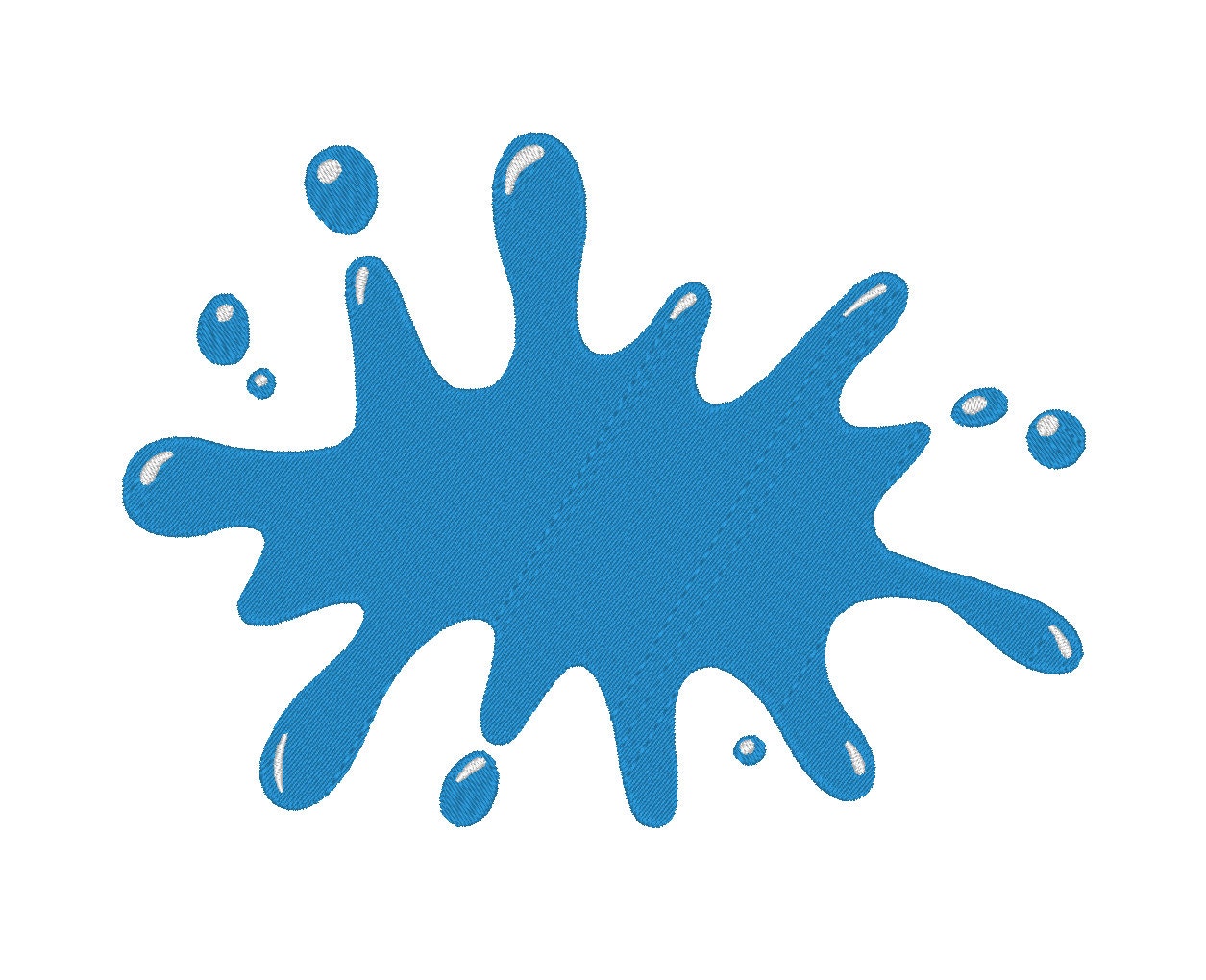 SPLASH Splat Water Paint Embroidery Machine Design