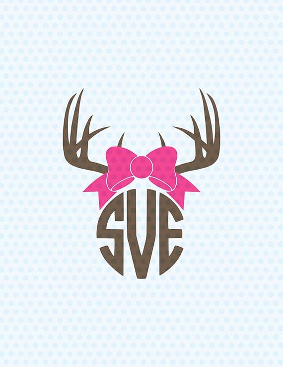 Download Antlers Svg Antlers Monogram Svg Antler Svg Deer Antler