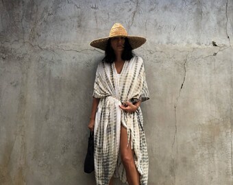 Tie dyed kimono jacket summer,holiday,Boho loose fit jacket, beach cover up, Summer cardigan