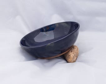 bowl, pottery bowl, ceramic bowl, handmade, handmade bowl, handmade pottery bowl, blue bowl, serving bowl, blue serving bowl, blue pottery
