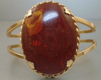 Big Rusty Red Stone Bracelet