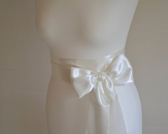 Ivory sash, bridal sash, Wedding sash, ivory sash, flower girl sash, ivory sash, grey sash, wedding belt, bridal belt, satin sash, satin bow