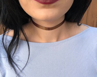 Black & Orange Choker Necklace