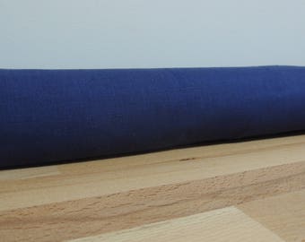 Linen draft Stopper. Door or window snake. Draught excluder. home accessory.eco friendly energy saver. Royal navy blue / ink blue linen