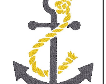 Anchor Sailor Rope Embroidery Pattern Design