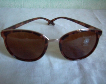 Sunglasses round tortoise sunglasses, woman, Vintage, 1980