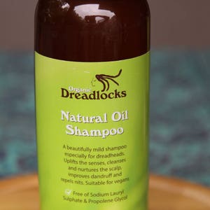 Certified Organic 100% Natural Oil Liquid Dread Shampoo 500ml Organic Dreadlocks Vegan Made in Australia.
