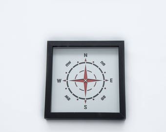 Compass | 3D Stencil Art | Shadow Box