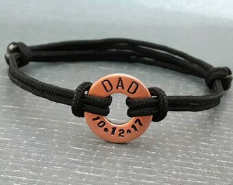 New Dad Bracelet Men Personalized Bracelet Fathers Day Gift Father Bracelet Personalized Gift for Dad est New Dad Gift Daddy Bracelet Farher