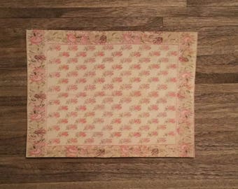Dollhouse Miniature Rug, Rosalee, Scale One Inch