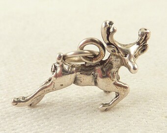Vintage Sterling Leaping Deer Charm
