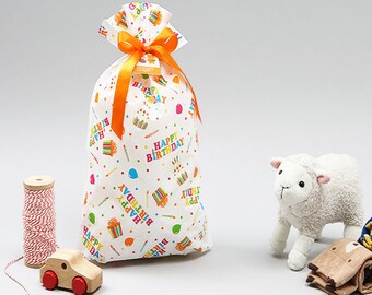 2 Happy Birthday large gift bags with ribbon,birthday favor bag,gift bags with ribbon,happy birthday,birthday gift packaging,birthday party