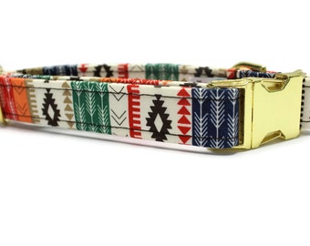 Colorful Tribal Dog Collar | Your choice of metal buckle or plastic buckle | Tribal Dog Collar | Girl Dog Collar | Boy Dog Collar