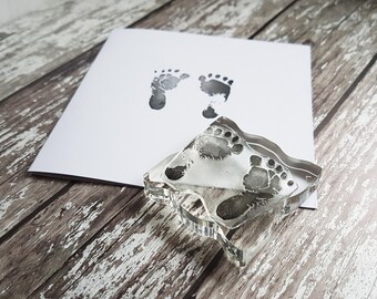 Baby feet stamp, rubberstamp, stamps