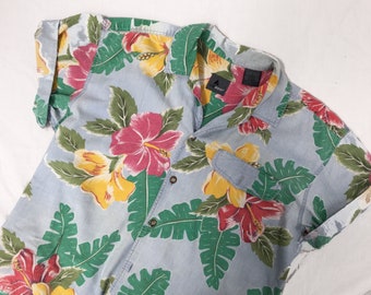 Hawaiian Floral Print Shirt