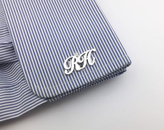 Personalized Cufflinks - Father's Day - Initial Cufflink - Groom Wedding Cufflinks -Letters Cufflinks - Men Cufflinks - father's day gift