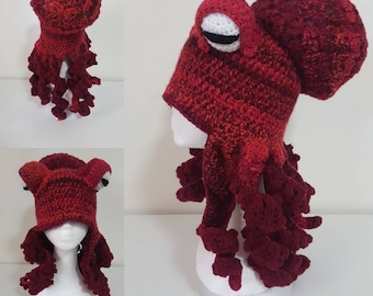 Red Octopus Hat