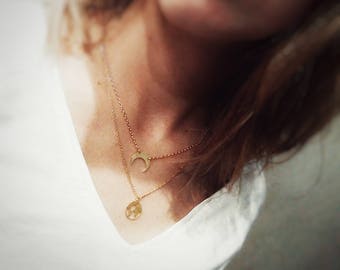 World necklace. World Ball Pendant. Globe Pendant. Gold-plated silver.