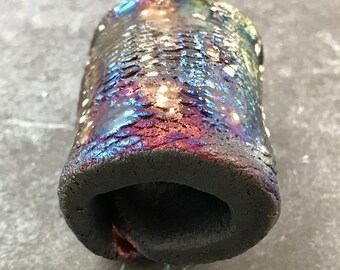 Raku Ceramic Tube Bead Jewelry Supply Handmade by MAKUstudio