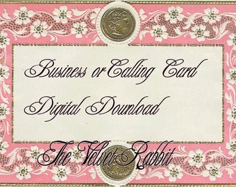 Digital download business card template. Cell phone calling cards.Stunning