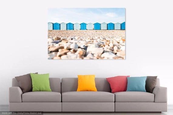 BEACH HUTS and PEBBLES. Beach Print,Beach Huts,Dorset Print,Jurassic Coast,Pebbles On Beach,Photographic Print