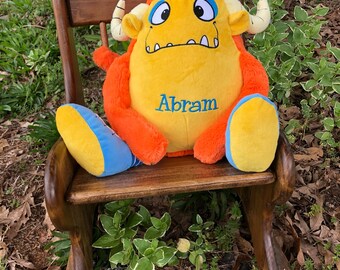 Personalized Stuffed Animal, Monogrammed Stuffed Animal, Monogrammed Cubbie, Monogrammed Monster, Silly Monster,personalized monster.