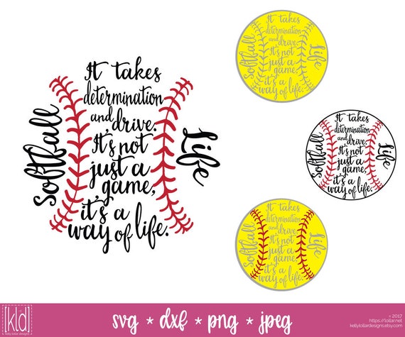 Download 4 Softball Life svg Softball svg Softball Design