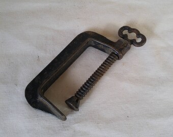 Vintage Hand Tool, C Clamp, Stearns & Co, 3 Inch Clamp, Art Deco Style