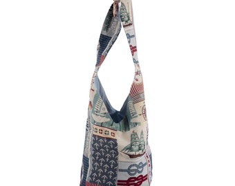 Shoulder bag Shopperbag Maritim anchor sailing ship