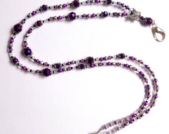 Beaded ID badge necklace