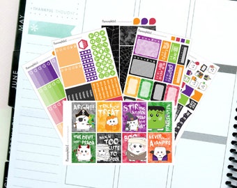 LIMITED EDITION** "Mellie Loves Halloween" Themed Planner Stickers for Erin Condren, Kikki K, Filofax, Happy Planner, Websters Pages
