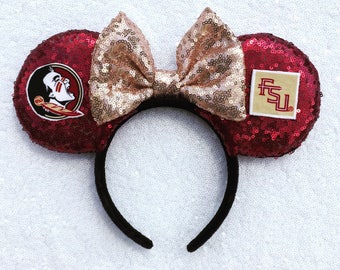 Florida State University Seminoles FSU Mickey Minnie Mouse Ears
