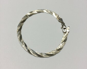 Twisted silver bracelet