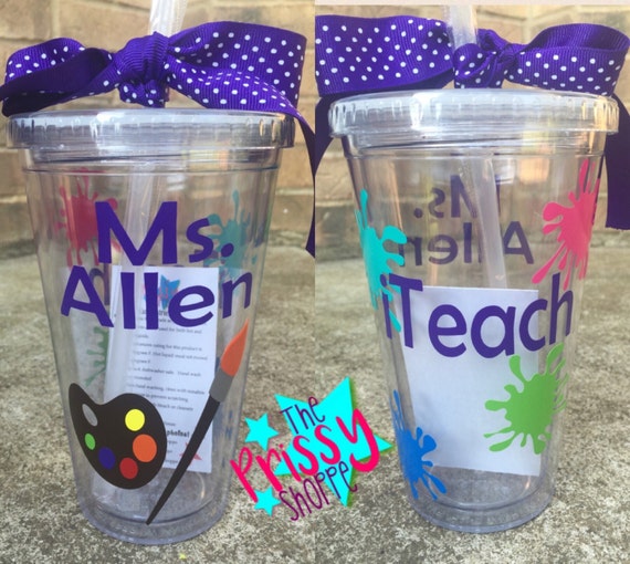 Tumblers for Teachers/Custom Tumblers/Art Teacher/