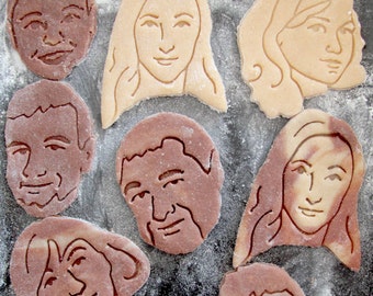 Your Portrait, Face Portrait / custom cookie cutter / Personalized gift / Custom Selfie Cookie Cutter / for Bridal Shower / Anniversary