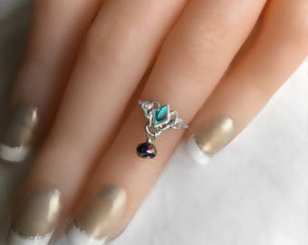 Dangle charm ring | Etsy