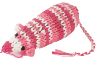 Catnip Mouse Cat Toy in Shades of Pink