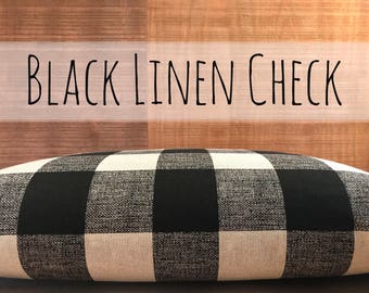 Large 3" Tall Buffalo Check Dog Bed Cover in 7 Colors, Designer Duvet Covers for Dog Beds, Plaid Cover, Modern Farmhouse Decor