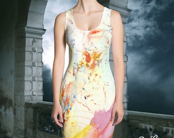 Angelic Grace" Watercolor Painting, Cut & Sew Dress by Red Rose Grace