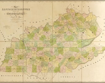 Poster, Many Sizes Available; 1839 Map Of Kentucky And Tennessee