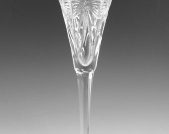 WATERFORD Crystal - MILLENNIUM Cut - Happiness Champagne Flute Glass - 9 1/4"